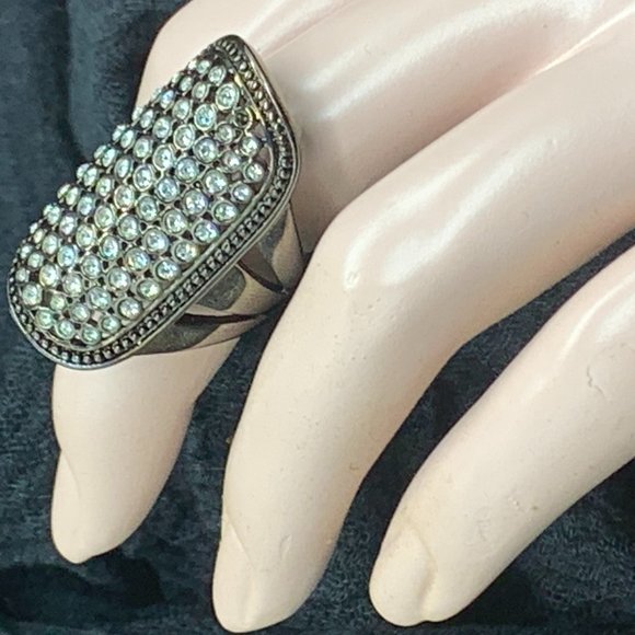 COSTUME RING_BLACK&GLASS - Picture 8 of 8